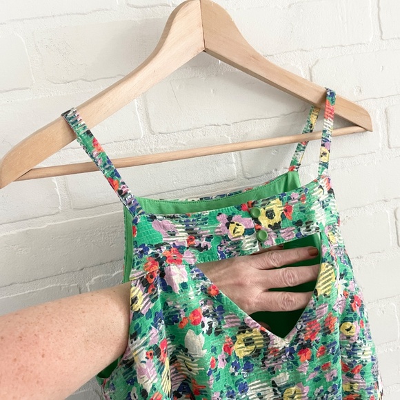 Anthropologie x Maeve Quinn Textured Cami Floral print Kwlly green Boho 8 - Picture 13 of 13